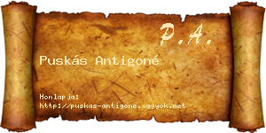 Puskás Antigoné névjegykártya